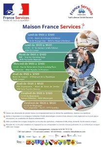 Affiche France Services itinérante 2026 CBE Sud Luberon Val de Durance